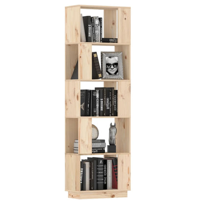 Boekenkast/Kamerscherm 5X25X63,5 Cm Massief Grenenhout Naturel