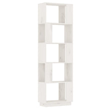 Boekenkast/Kamerscherm 51X25X163,5 Cm Massief Grenenhout Wit