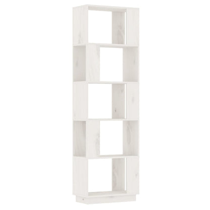 Boekenkast/Kamerscherm 51X25X163,5 Cm Massief Grenenhout Wit