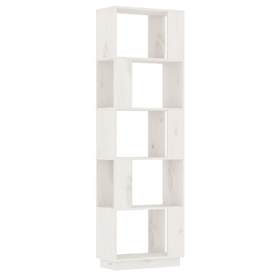 Boekenkast/Kamerscherm 51X25X163,5 Cm Massief Grenenhout Wit