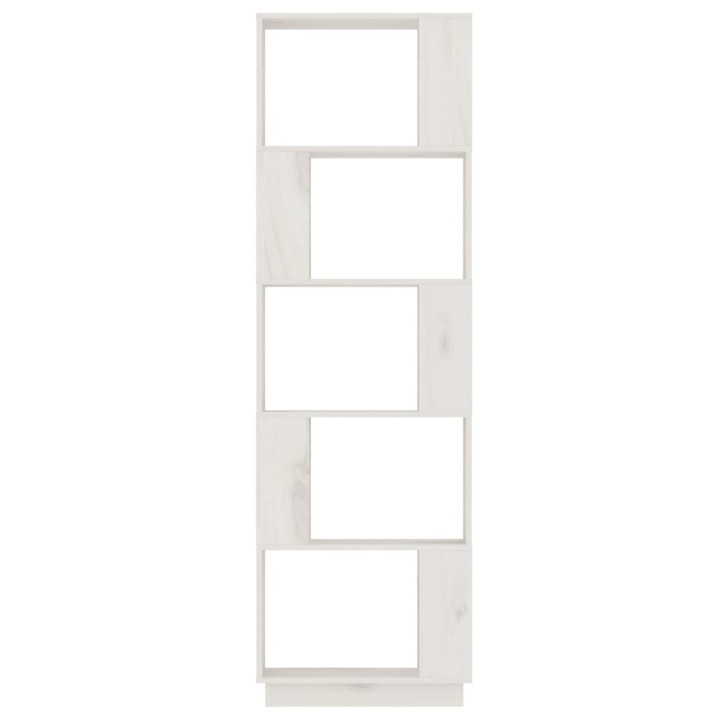 Boekenkast/Kamerscherm 51X25X163,5 Cm Massief Grenenhout Wit