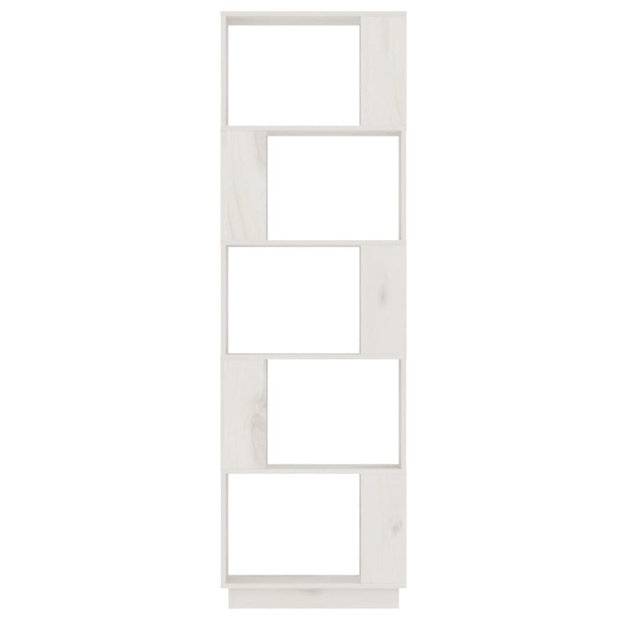 Boekenkast/Kamerscherm 51X25X163,5 Cm Massief Grenenhout Wit