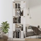 Boekenkast kamerscherm 51x25x163,5 cm massief grenenhout wit