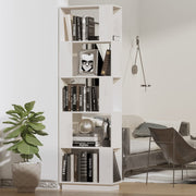Boekenkast kamerscherm 51x25x163,5 cm massief grenenhout wit