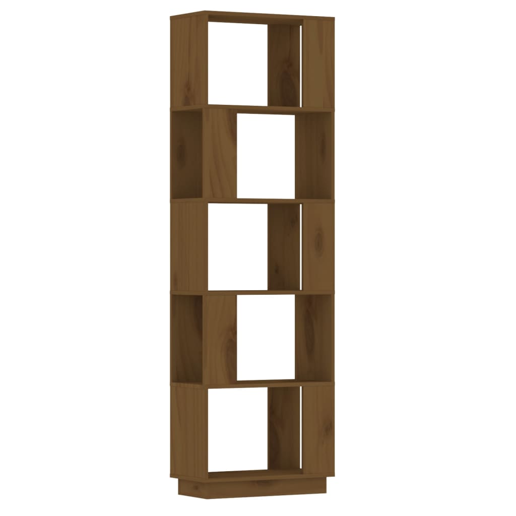 Boekenkast/Kamerscherm 5X25X63,5 Cm Grenenhout Honingbruin