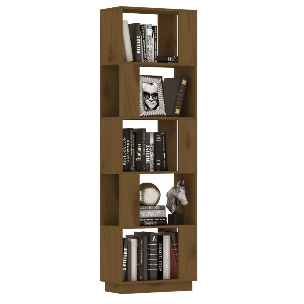Boekenkast/Kamerscherm 5X25X63,5 Cm Grenenhout Honingbruin
