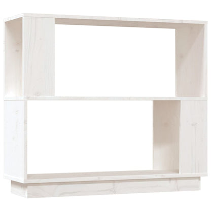 Boekenkast/Kamerscherm 80X25X70 Cm Massief Grenenhout Wit