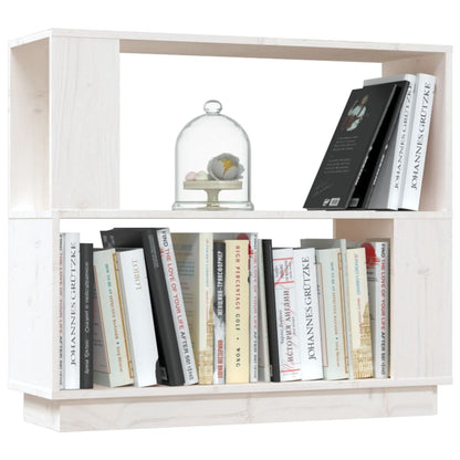 Boekenkast/Kamerscherm 80X25X70 Cm Massief Grenenhout Wit