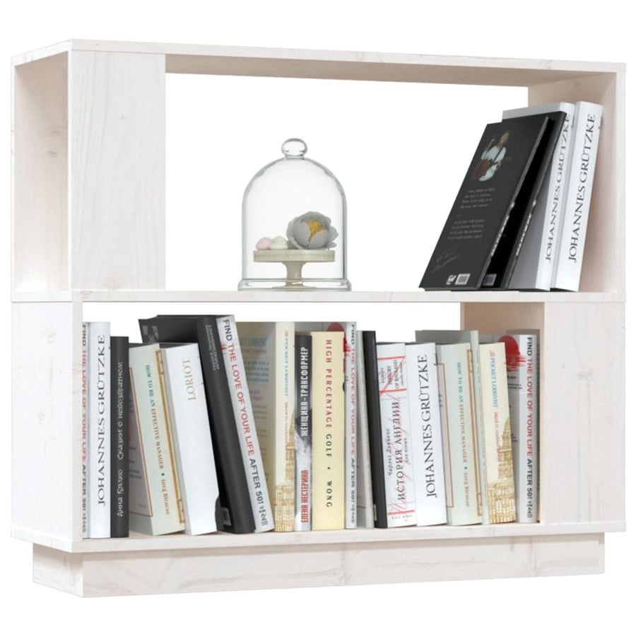 Boekenkast/Kamerscherm 80X25X70 Cm Massief Grenenhout Wit