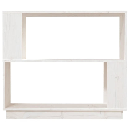 Boekenkast/Kamerscherm 80X25X70 Cm Massief Grenenhout Wit