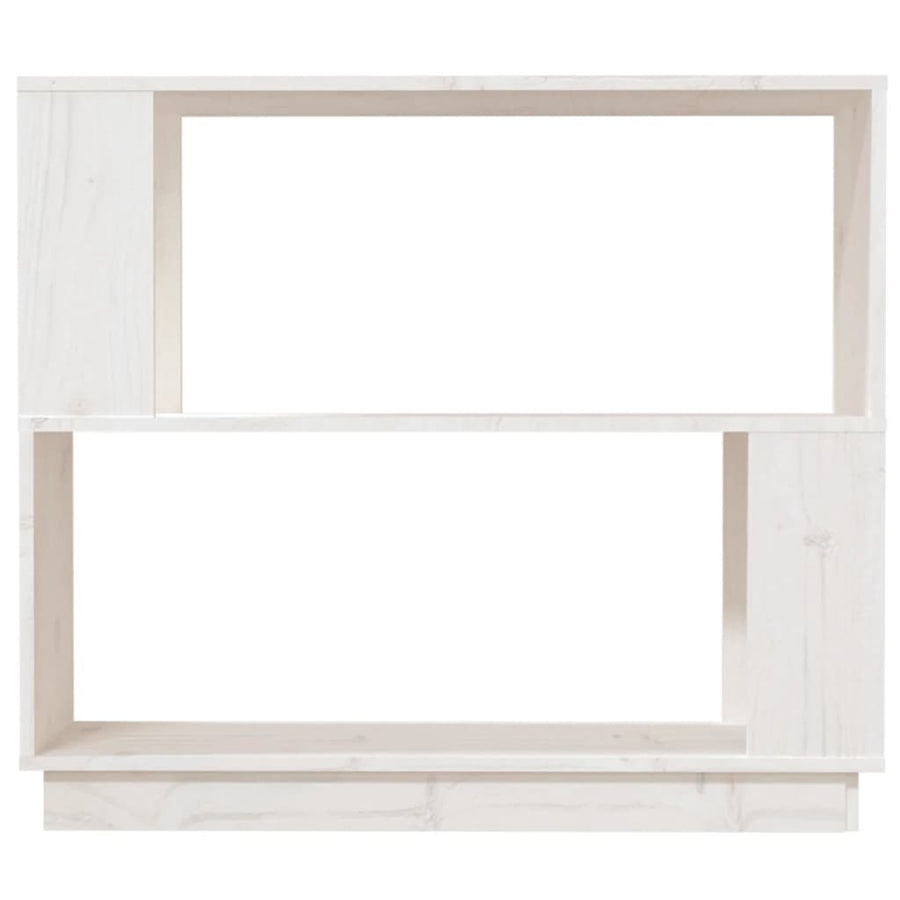 Boekenkast/Kamerscherm 80X25X70 Cm Massief Grenenhout Wit