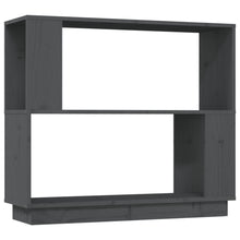 Boekenkast/kamerscherm 80x25x70 cm massief grenenhout grijs Grijs