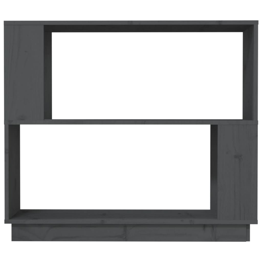 Boekenkast/kamerscherm 80x25x70 cm massief grenenhout grijs Grijs