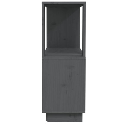 Boekenkast/kamerscherm 80x25x70 cm massief grenenhout grijs Grijs