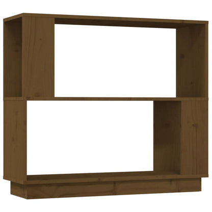 Boekenkast/kamerscherm 80x25x70 cm massief hout honingbruin