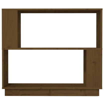 Boekenkast/kamerscherm 80x25x70 cm massief hout honingbruin