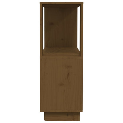 Boekenkast/kamerscherm 80x25x70 cm massief hout honingbruin