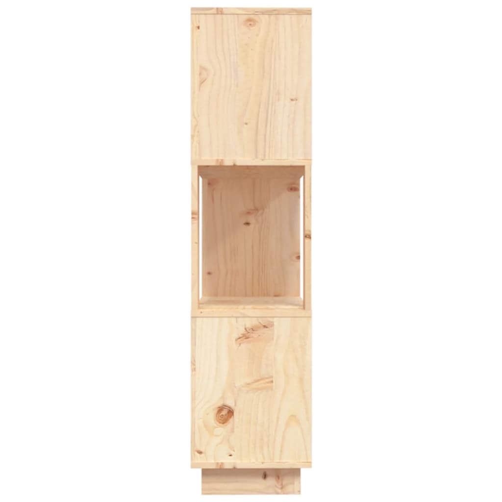 Boekenkast/Kamerscherm 80X25X0 Cm Massief Grenenhout Naturel