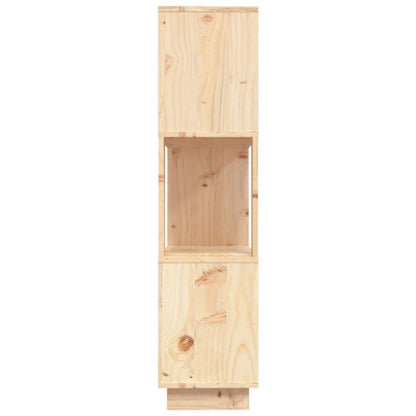 Boekenkast/Kamerscherm 80X25X0 Cm Massief Grenenhout Naturel