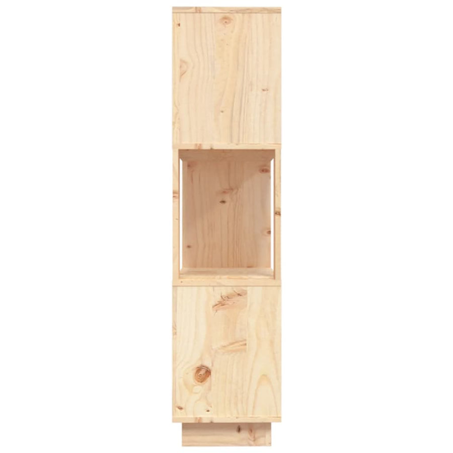 Boekenkast/Kamerscherm 80X25X0 Cm Massief Grenenhout Naturel