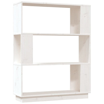 Boekenkast/Kamerscherm 80X25X101 Cm Massief Grenenhout Wit