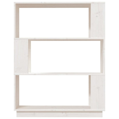 Boekenkast/Kamerscherm 80X25X101 Cm Massief Grenenhout Wit