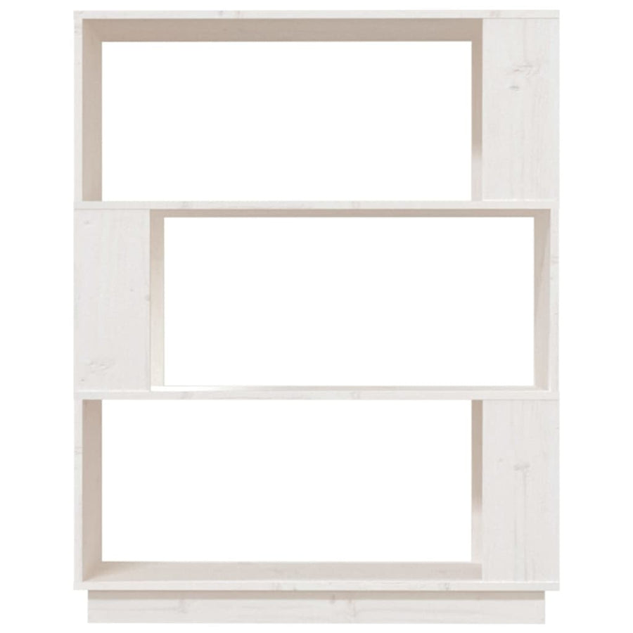 Boekenkast/Kamerscherm 80X25X101 Cm Massief Grenenhout Wit