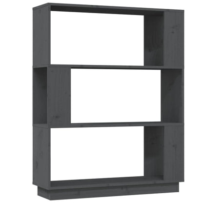Boekenkast/Kamerscherm 80X25X0 Cm Massief Grenenhout Grijs
