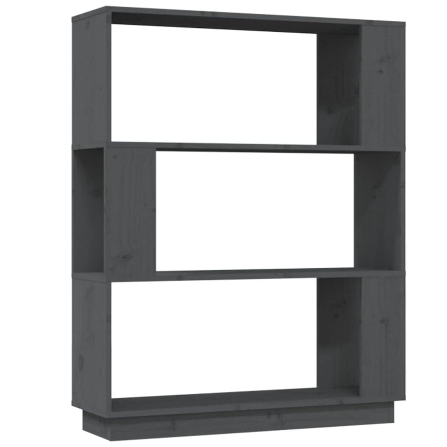 Boekenkast/Kamerscherm 80X25X0 Cm Massief Grenenhout Grijs