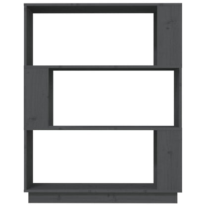Boekenkast/Kamerscherm 80X25X0 Cm Massief Grenenhout Grijs