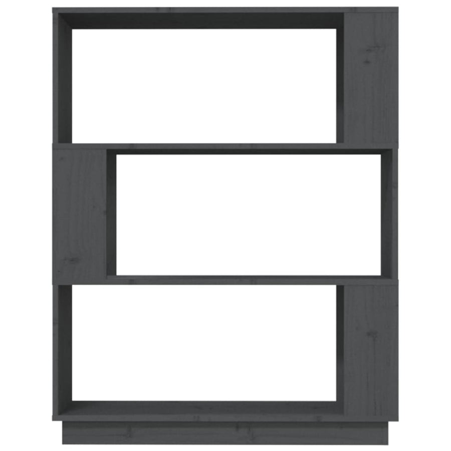 Boekenkast/Kamerscherm 80X25X0 Cm Massief Grenenhout Grijs