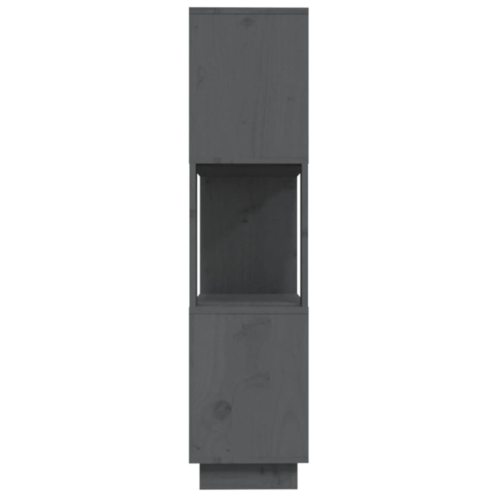 Boekenkast/Kamerscherm 80X25X0 Cm Massief Grenenhout Grijs