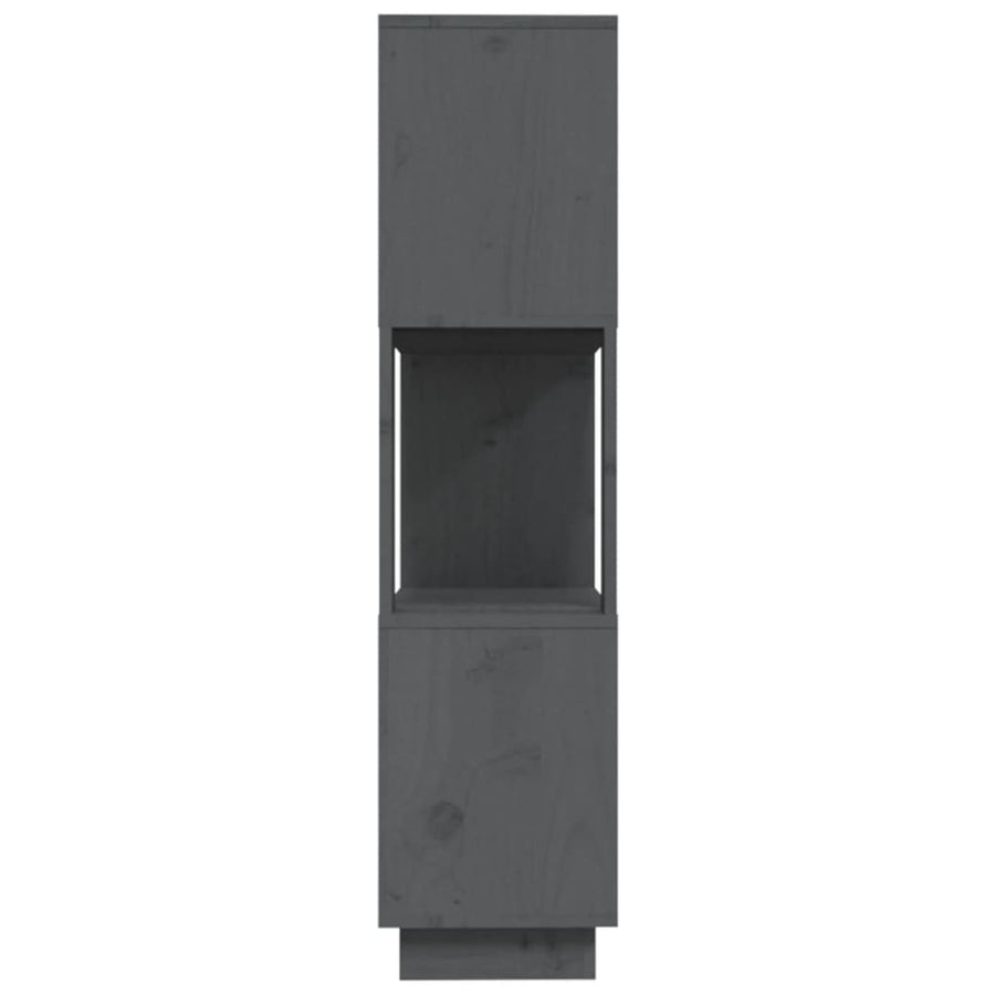 Boekenkast/Kamerscherm 80X25X0 Cm Massief Grenenhout Grijs