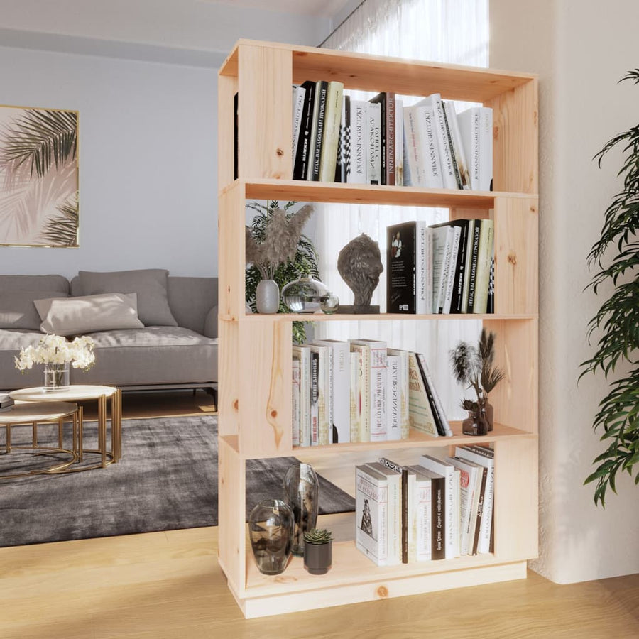 Boekenkast/Kamerscherm 80X25X32 Cm Massief Grenenhout Naturel