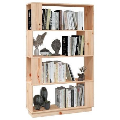 Boekenkast/Kamerscherm 80X25X32 Cm Massief Grenenhout Naturel