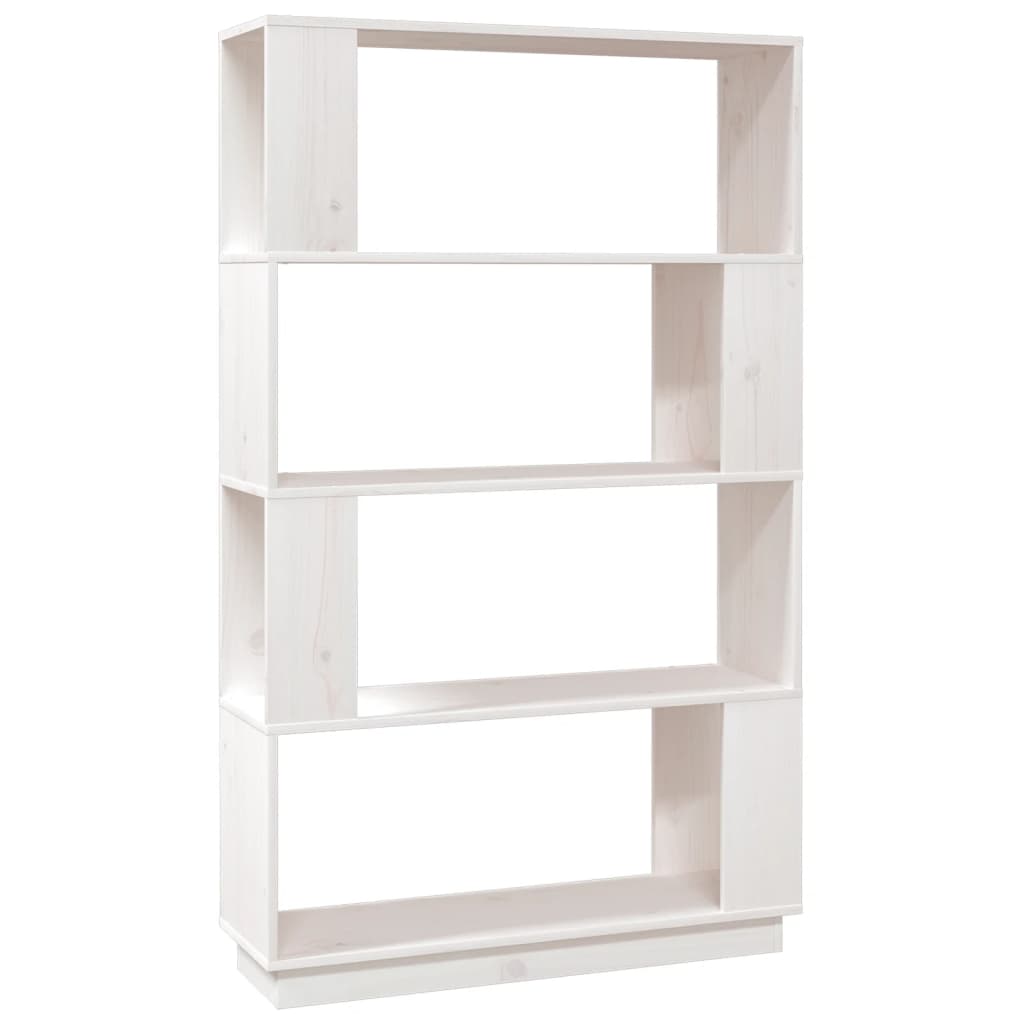 Boekenkast/Kamerscherm 80X25X32 Cm Massief Grenenhout Wit