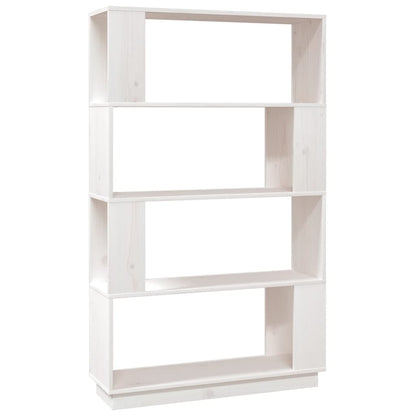 Boekenkast/Kamerscherm 80X25X32 Cm Massief Grenenhout Wit
