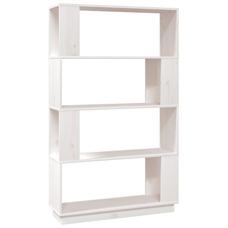 Boekenkast/Kamerscherm 80X25X32 Cm Massief Grenenhout Wit
