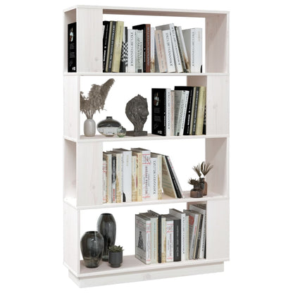 Boekenkast/Kamerscherm 80X25X32 Cm Massief Grenenhout Wit