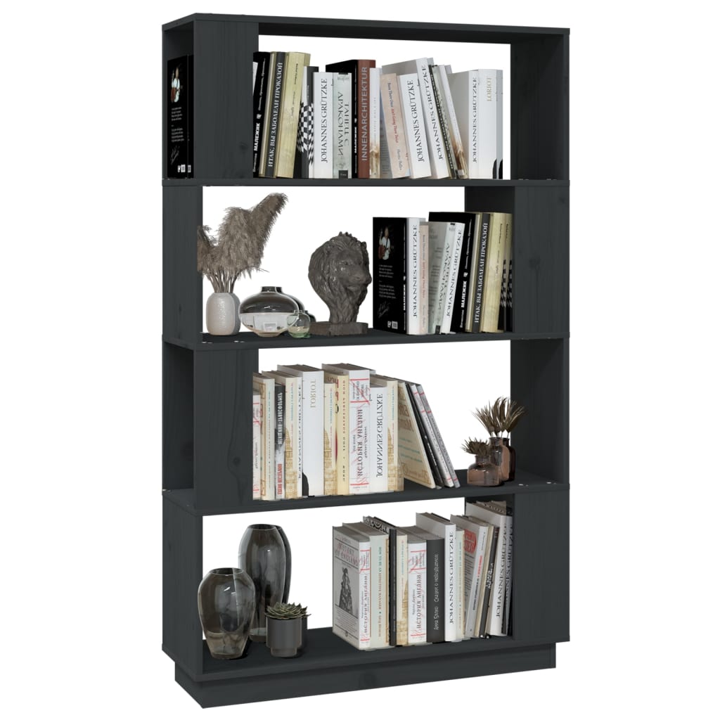 Boekenkast/Kamerscherm 80X25X32 Cm Massief Grenenhout Grijs