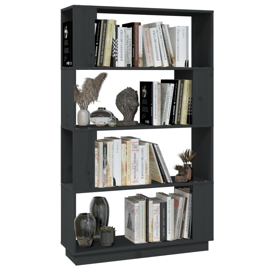 Boekenkast/Kamerscherm 80X25X32 Cm Massief Grenenhout Grijs