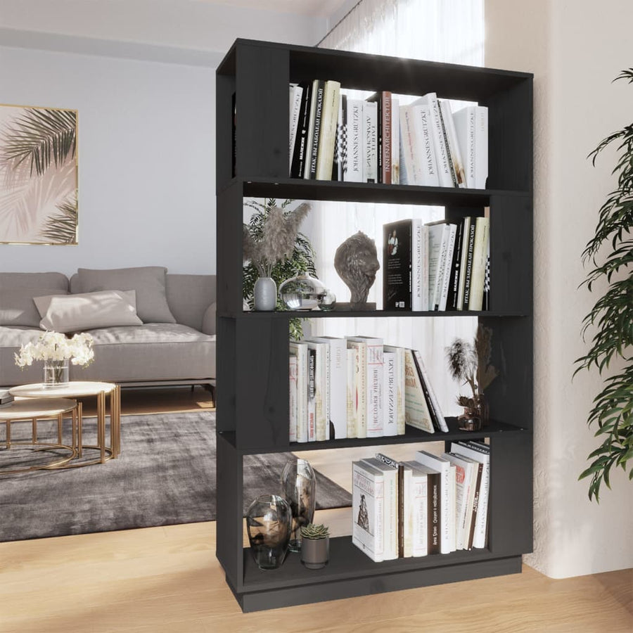 Boekenkast/Kamerscherm 80X25X32 Cm Massief Grenenhout Grijs
