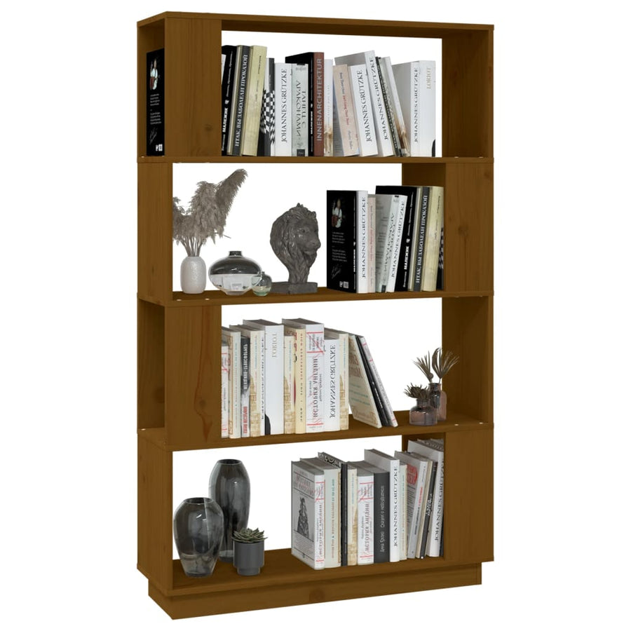 Boekenkast/Kamerscherm 80X25X32 Cm Massief Hout Honingbruin