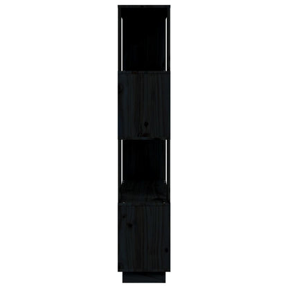 Boekenkast/Kamerscherm 80X25X32 Cm Massief Grenenhout Zwart