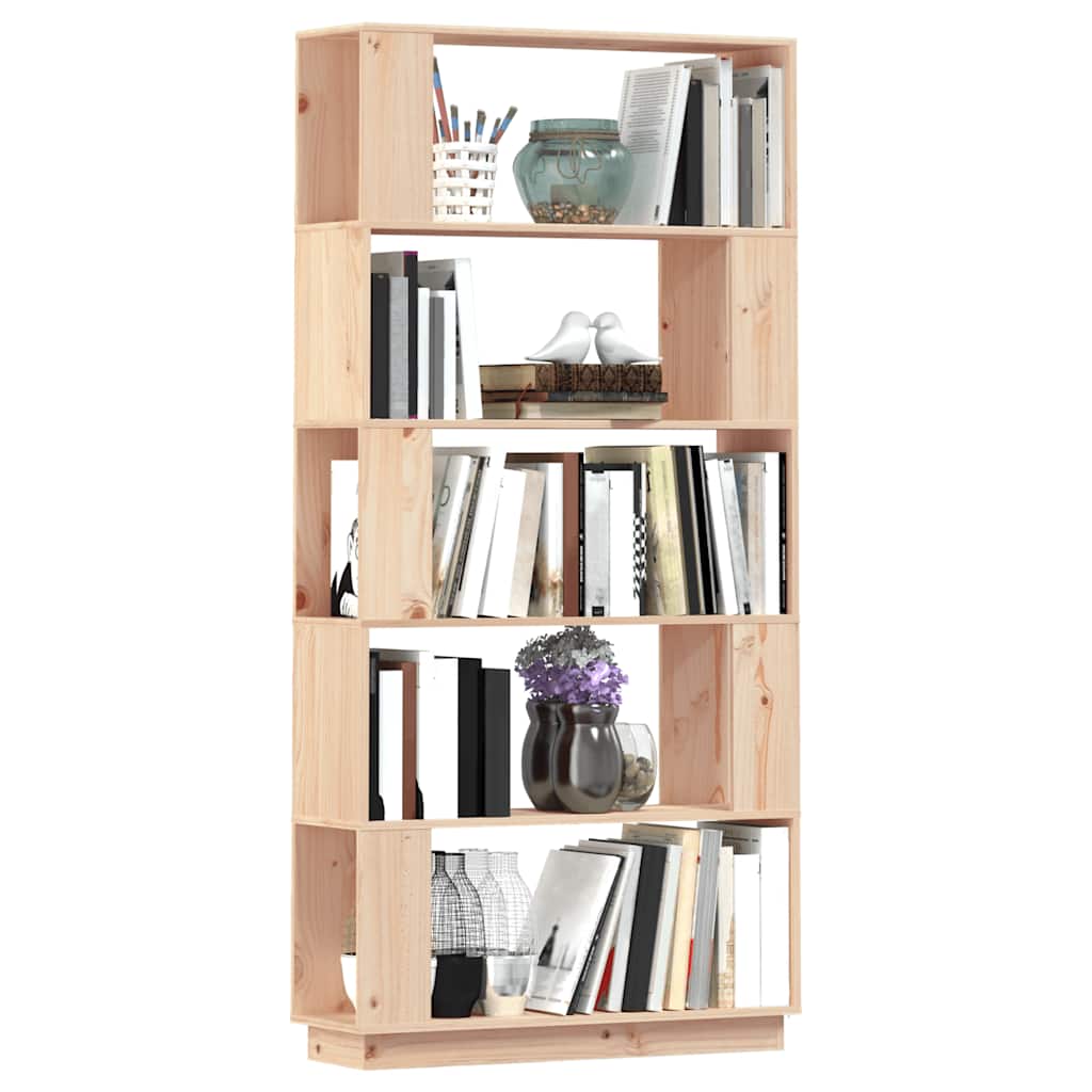 Boekenkast/kamerscherm 80x25x163,5 cm massief grenenhout