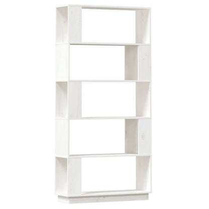 Boekenkast/Kamerscherm 80X25X163,5 Cm Massief Grenenhout Wit
