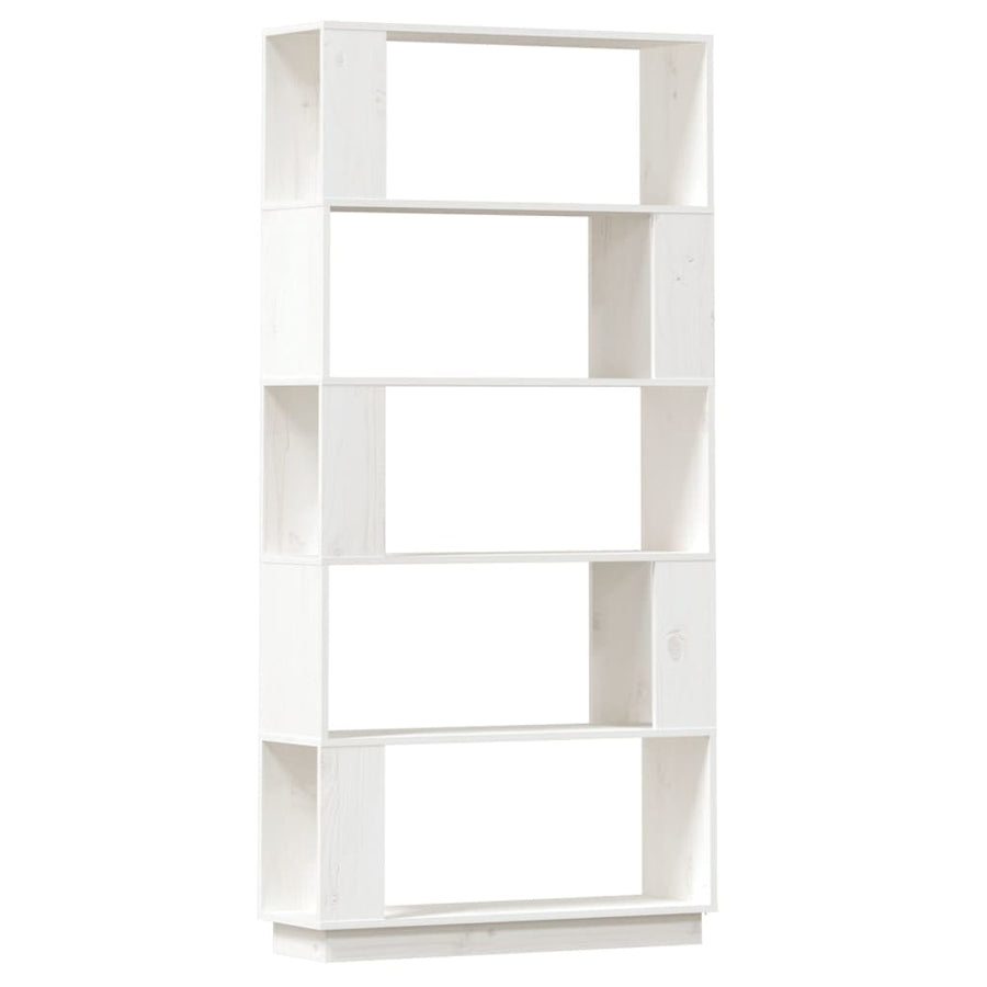 Boekenkast/Kamerscherm 80X25X163,5 Cm Massief Grenenhout Wit