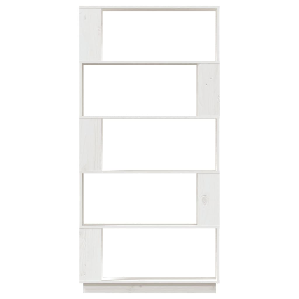Boekenkast/Kamerscherm 80X25X163,5 Cm Massief Grenenhout Wit