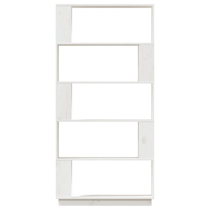 Boekenkast/Kamerscherm 80X25X163,5 Cm Massief Grenenhout Wit
