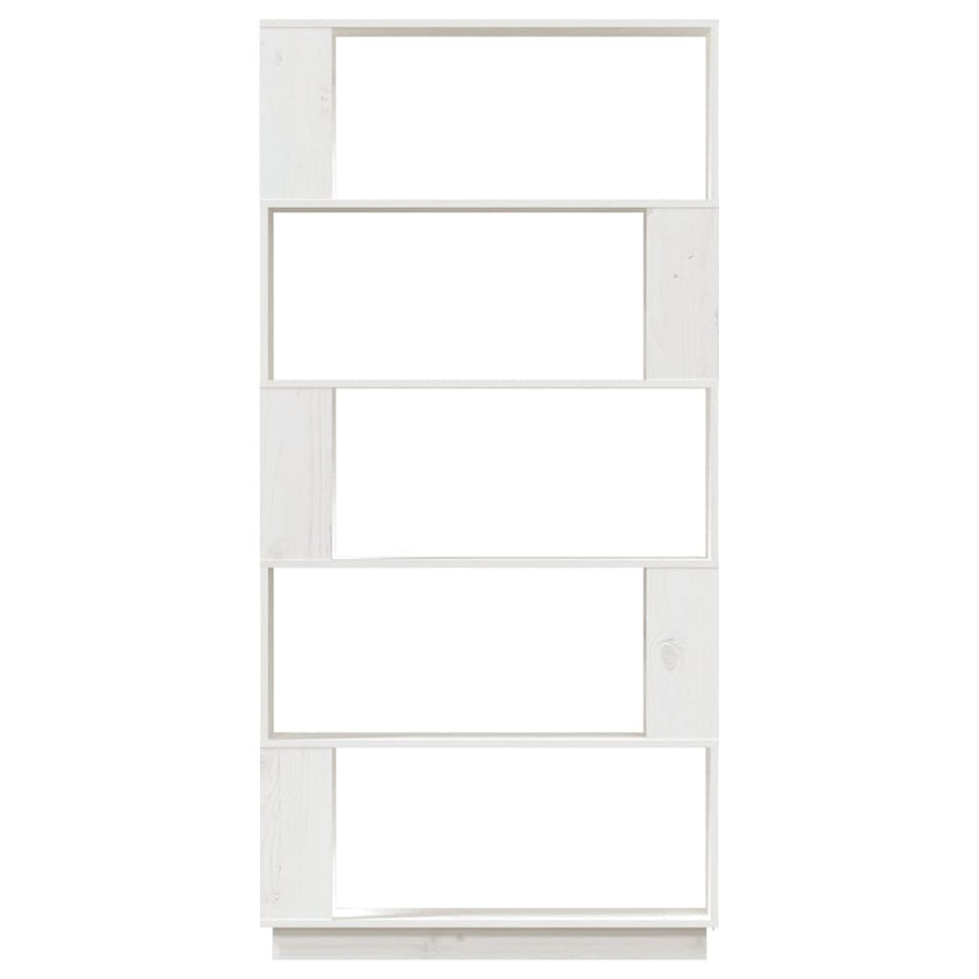 Boekenkast/Kamerscherm 80X25X163,5 Cm Massief Grenenhout Wit